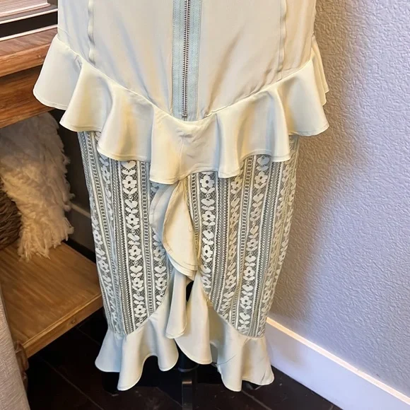 For Love And Lemons LoveBird Mint Green MIDI Lace Dress - Picture 4 of 8